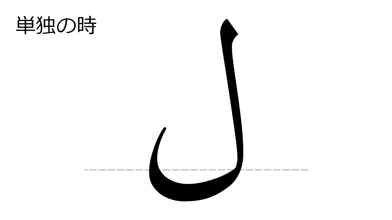 アラビア文字の書き方を覚えよう 基礎編 23 ラーム ل アラビア語学習メモ