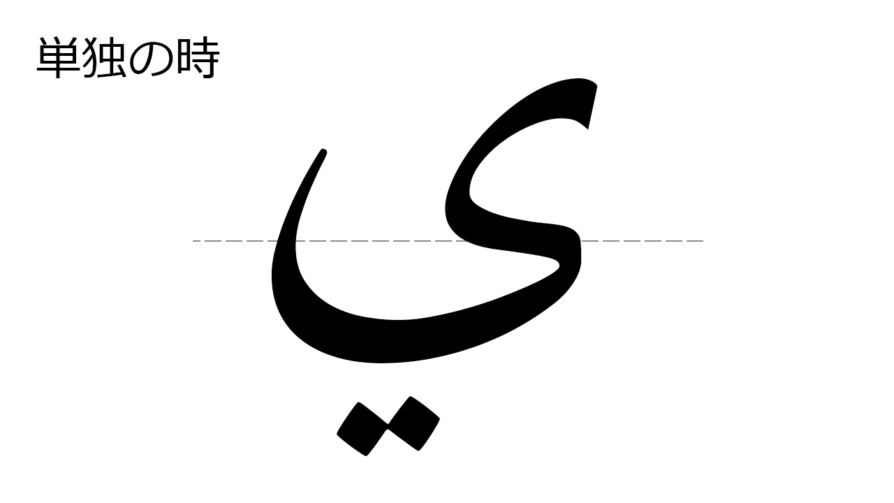 アラビア文字の書き方を覚えよう 基礎編 28 ヤー ي アラビア語学習メモ
